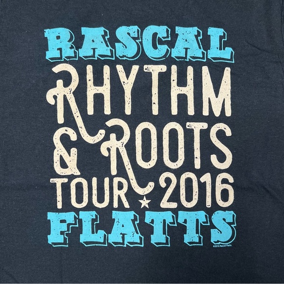 NWOT Rascal Flatts Rhythm & Roots Tour 2016 Graphic T-Shirt Black Women’s S - Picture 3 of 6